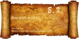 Baráth Kitti névjegykártya